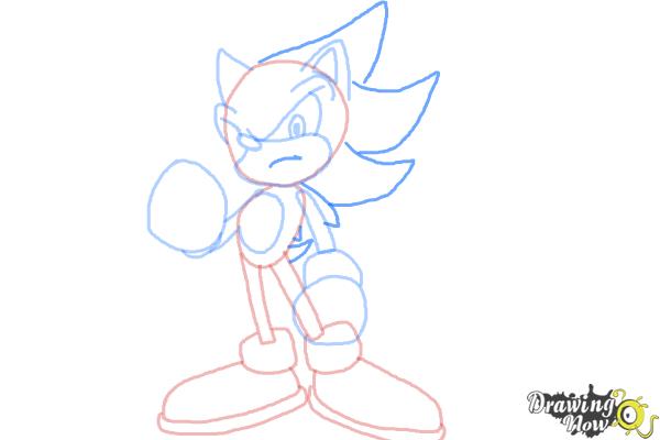 How to Draw Super Sonic - Step 9 How to Draw Super Sonic - Step 9