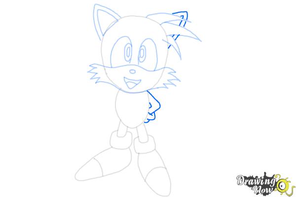 How to Draw Tails From Sonic 2 - Step 8 How to Draw Tails From Sonic 2 - Step 8