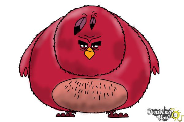 How to Draw Terence from The Angry Birds Movie - Step 10 How to Draw Terence from The Angry Birds Movie - Step 10