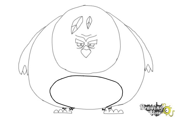 How to Draw Terence from The Angry Birds Movie - Step 8 How to Draw Terence from The Angry Birds Movie - Step 8