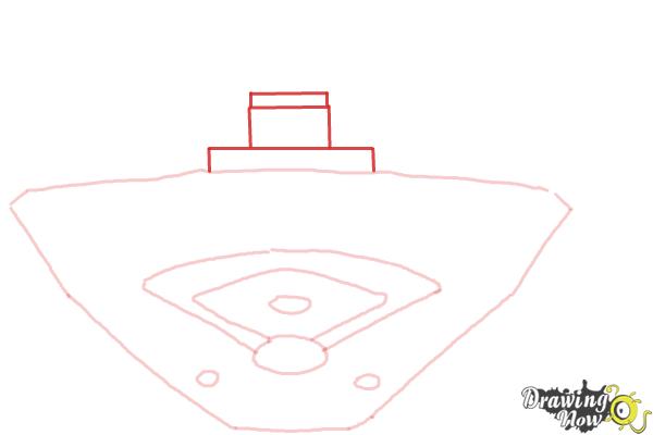 How to Draw The Busch Stadium - Step 5