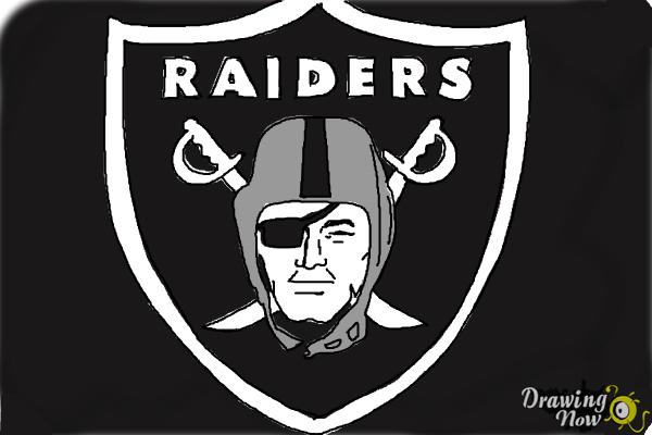 How to Draw The Oakland Raiders, Nfl Team Logo - Step 10 How to Draw The Oakland Raiders, Nfl Team Logo - Step 10
