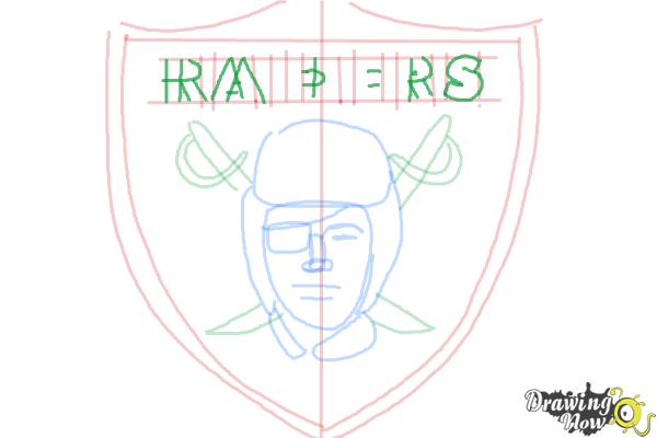How to Draw The Oakland Raiders, Nfl Team Logo - Step 8 How to Draw The Oakland Raiders, Nfl Team Logo - Step 8
