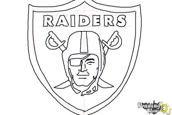 How to Draw The Oakland Raiders, Nfl Team Logo - Step 9 How to Draw The Oakland Raiders, Nfl Team Logo - Step 9