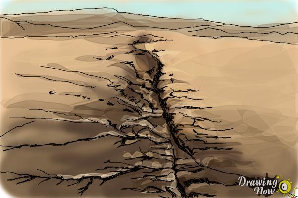 How to Draw The San Andreas Fault - Step 8