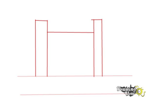 How to Draw The Tower Of London - Step 2 How to Draw The Tower Of London - Step 2