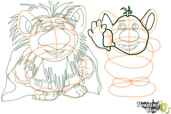How to Draw The Trolls from Frozen - Step 16 How to Draw The Trolls from Frozen - Step 16