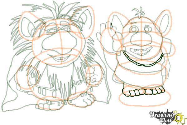 How to Draw The Trolls from Frozen - Step 18 How to Draw The Trolls from Frozen - Step 18