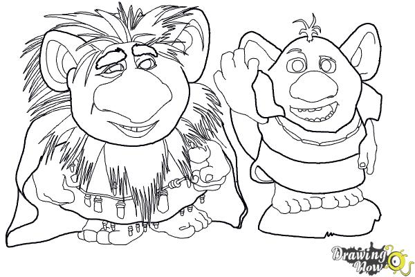 How to Draw The Trolls from Frozen - Step 19 How to Draw The Trolls from Frozen - Step 19