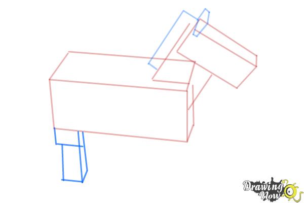 How to Draw The Undead Horse from Minecraft - Step 5 How to Draw The Undead Horse from Minecraft - Step 5