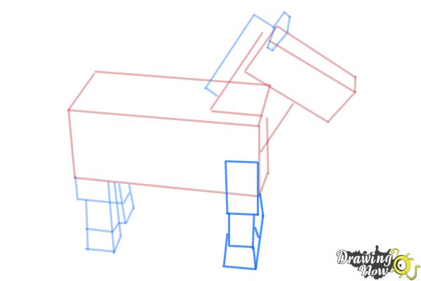How to Draw The Undead Horse from Minecraft - Step 7 How to Draw The Undead Horse from Minecraft - Step 7