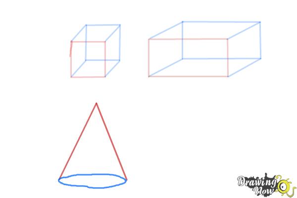 How to Draw Three Dimensional Shapes - Step 5