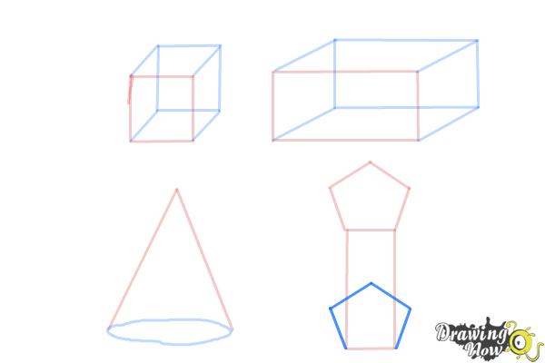 How to Draw Three Dimensional Shapes - Step 7