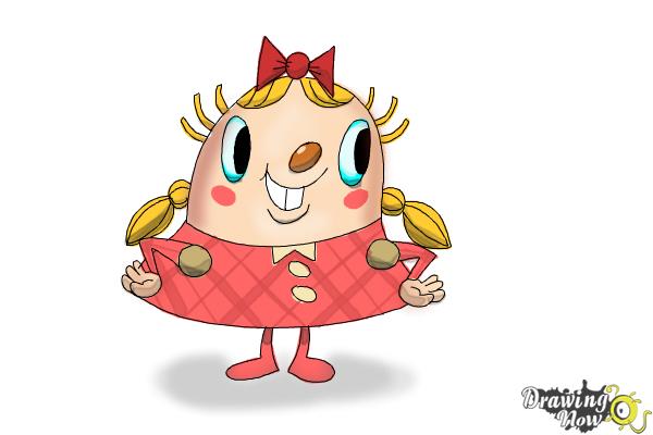 How to Draw Tiffi from Candy Crush - Step 11