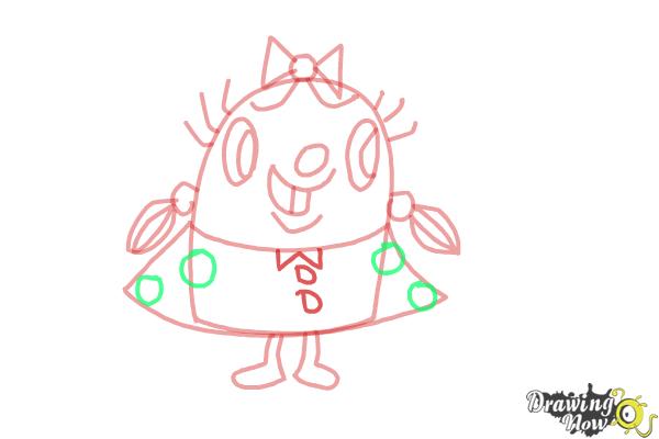How to Draw Tiffi from Candy Crush - Step 8