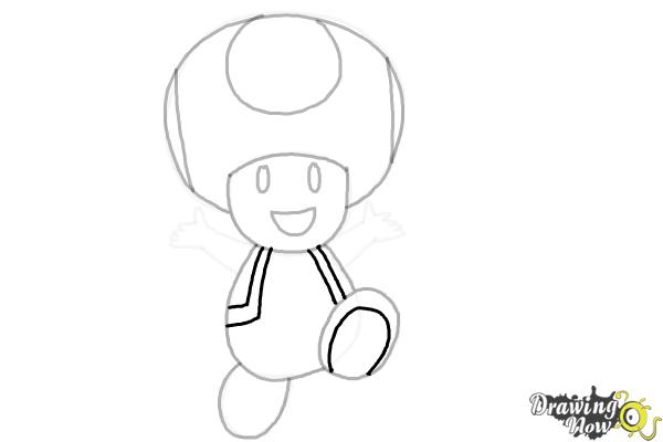 How to Draw Toad from The Super Mario Bros. Movie - Step 11