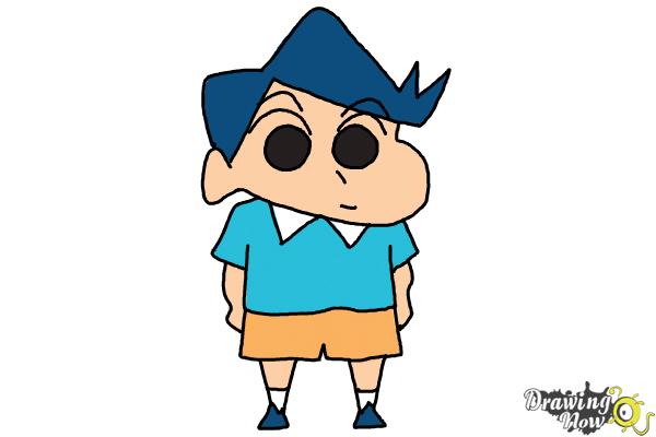 How to Draw Toru Kazama from Crayon Shin-chan - Step 12 How to Draw Toru Kazama from Crayon Shin-chan - Step 12