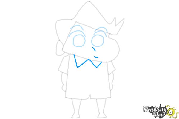 How to Draw Toru Kazama from Crayon Shin-chan - Step 9 How to Draw Toru Kazama from Crayon Shin-chan - Step 9