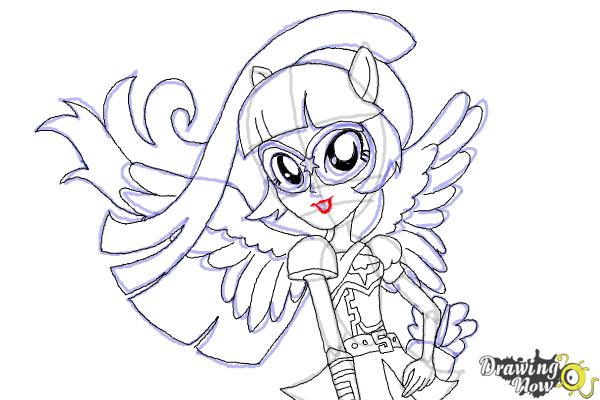 How to Draw Twilight Sparkle from My Little Pony Equestria Girls Friendship Games - Step 11 How to Draw Twilight Sparkle from My Little Pony Equestria Girls Friendship Games - Step 11