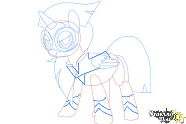 How to Draw Twilight Sparkle, Masked Matter-Horn from Power Ponies - Step 8 How to Draw Twilight Sparkle, Masked Matter-Horn from Power Ponies - Step 8