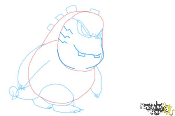 How to Draw Upchuck from Ben 10 Omniverse - Step 7 How to Draw Upchuck from Ben 10 Omniverse - Step 7