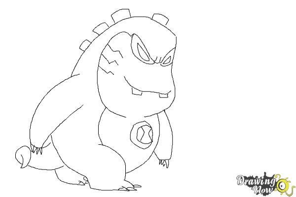 How to Draw Upchuck from Ben 10 Omniverse - Step 9 How to Draw Upchuck from Ben 10 Omniverse - Step 9