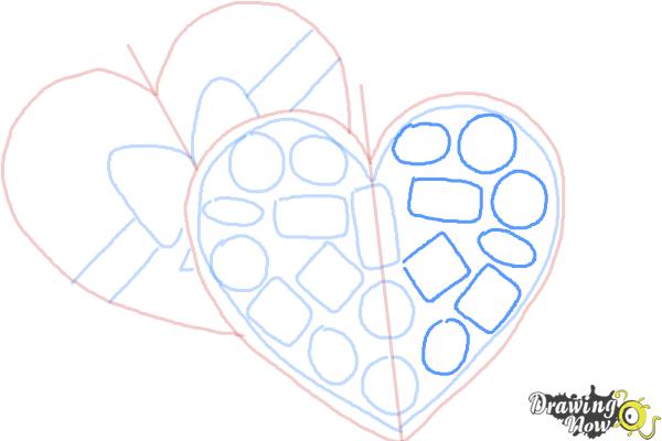 How to Draw Valentine Chocolates - Step 6 How to Draw Valentine Chocolates - Step 6