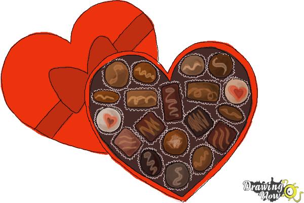 How to Draw Valentine Chocolates - Step 8 How to Draw Valentine Chocolates - Step 8