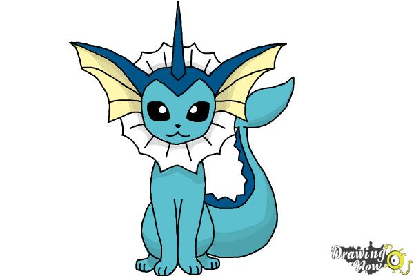 How to Draw Vaporeon From Pokemon - Step 10