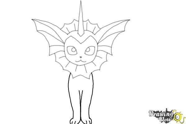 How to Draw Vaporeon From Pokemon - Step 7