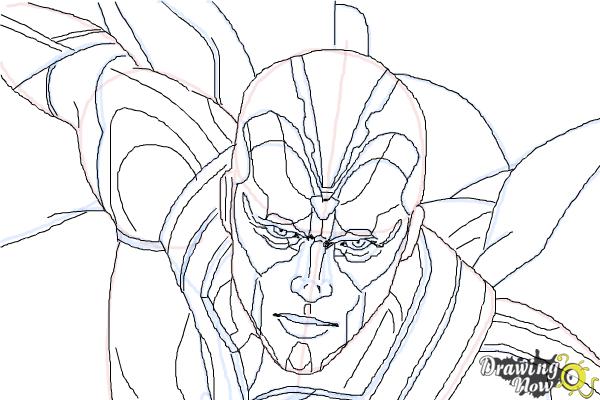 How to Draw Vision from Avengers: Age of Ultron - Step 10 How to Draw Vision from Avengers: Age of Ultron - Step 10