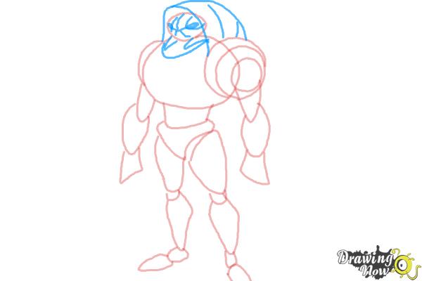 How to Draw Waterhazard from Ben 10 Omniverse - Step 6 How to Draw Waterhazard from Ben 10 Omniverse - Step 6
