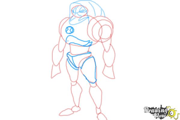 How to Draw Waterhazard from Ben 10 Omniverse - Step 7 How to Draw Waterhazard from Ben 10 Omniverse - Step 7