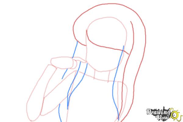 How to Draw Zakuro Fujiwara from Tokyo Mew Mew - Step 4 How to Draw Zakuro Fujiwara from Tokyo Mew Mew - Step 4