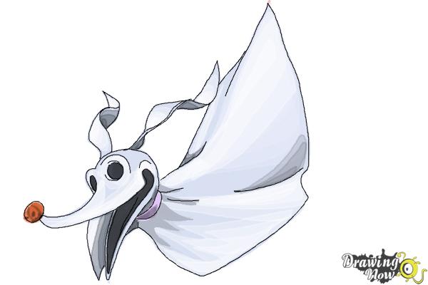 How to Draw Zero from The Nightmare Before Christmas - Step 8 How to Draw Zero from The Nightmare Before Christmas - Step 8