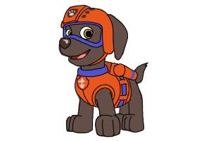 How to Draw Zuma Paw Patrol
